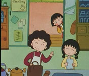 maruko eavesdropping on her mother and sister