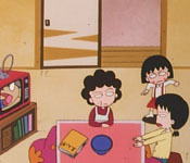 maruko's family watching television